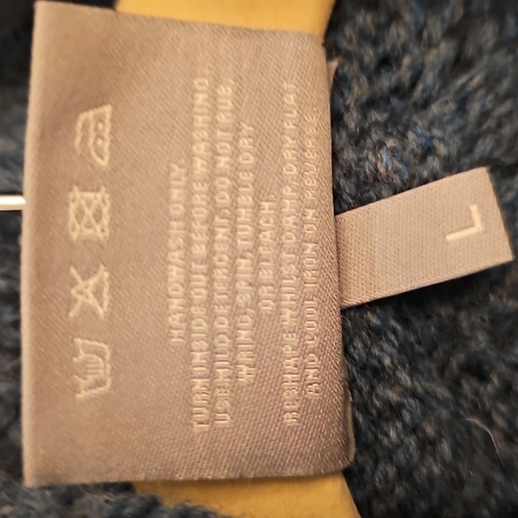 Navy Cable Knit Cardigan with Buttons - Picture 6 of 10